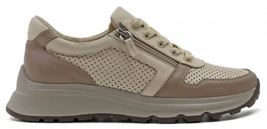 Кроссовки ортопедические женские Ортомода 92250-Х-003 бежевые кожаные фото 3