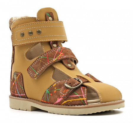 Сандалии ортопедические  с закрытым  носом цв.песочный 2194-НА-013 фото 1