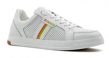 Кроссовки ортопедические мужские кожаные Ортомода 97308-Х-005 К белые увеличенной полноты фото 1