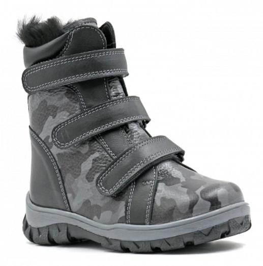 Обувь ортопедическая сложная на утепленнной подкладке ботинки детские цв.серый 21189-ХМ-204-В фото 1