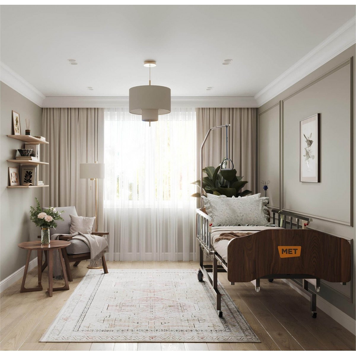 Кровать медицинская электрическая удлиненная MET REVEL L фото 20