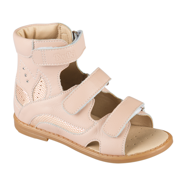 Сандалии ортопедические  с открытым носом цв. бежево-золотой TW-176-6 фото 1