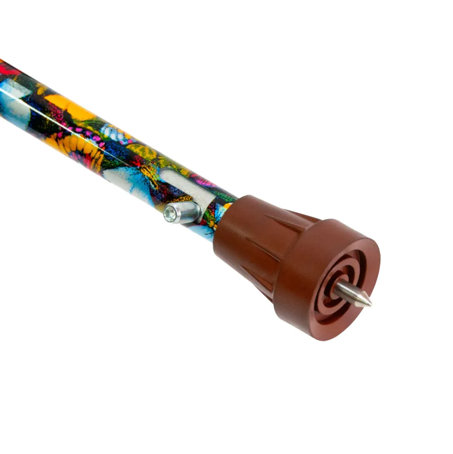 Трость телескопическая с пластмассовой ручкой ТР1(ПР) с УПС, цвет Бабочки фото 7