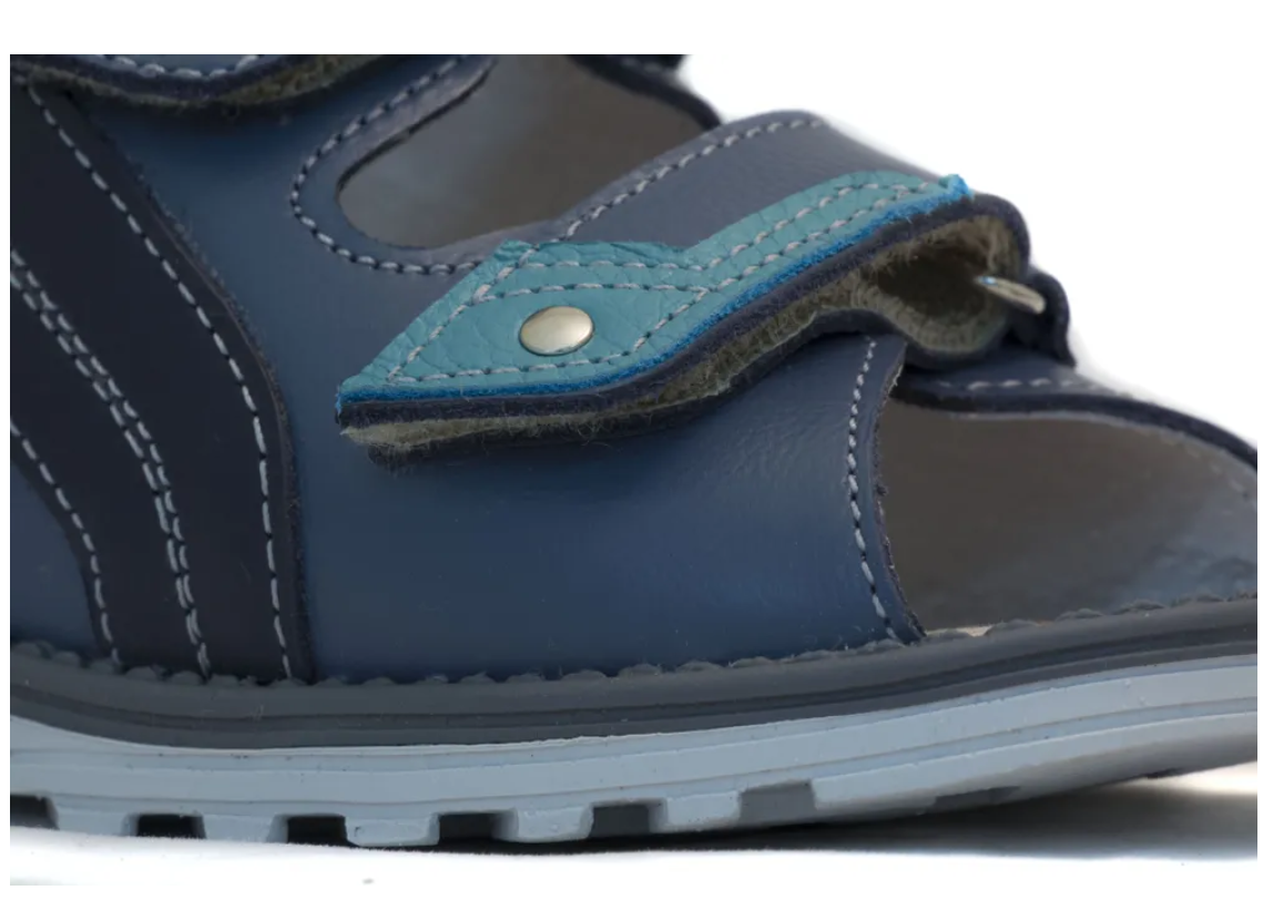 Сандалии ортопедические детские с открытым носом Орфея Б3-149-211-219-1 цвет с.синий/синий фото 4