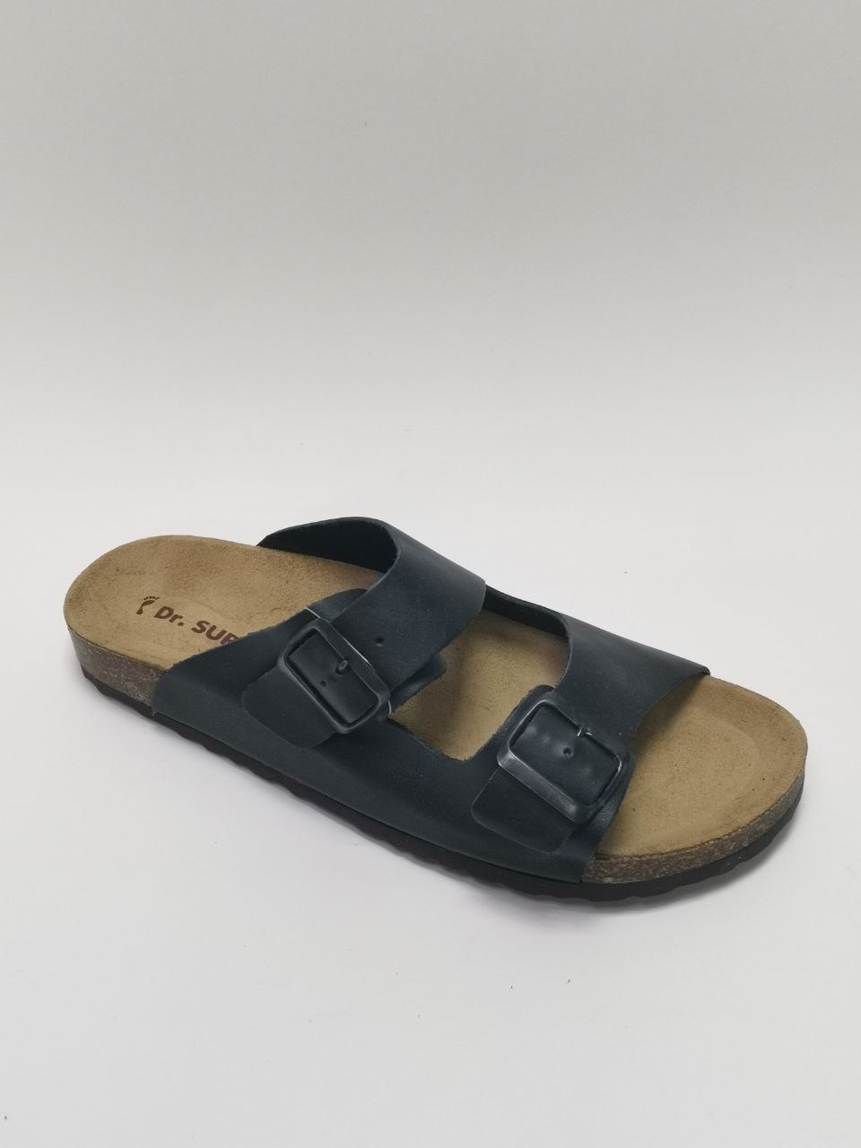 Сандалии мужские из натуральной кожи, с пробковой анатомической стелькой, синие Сурсил Орто 1718U-2 фото 7