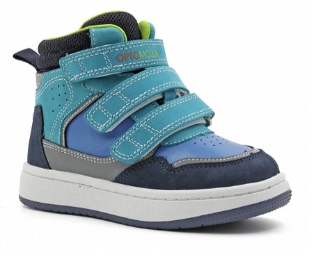Ботинки ортопедические детские демисезонные Ортомода 42026-Х-605 голубые с высоким берцем фото 1