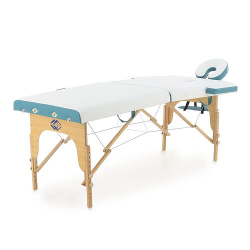 Массажный стол складной MED-MOS JF-AY01 2-х секционный, деревянная рама (двухцветный, размер 185*70) фото 10