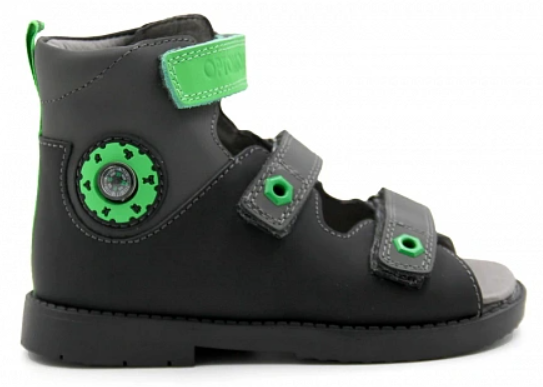 Сандалии ортопедические  с открытым носом цв.черный 2208-Х-007 ДЦП фото 4